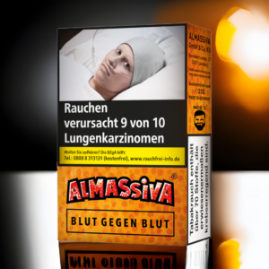 bei uns kriegen Sie den Almassiva Tabak Blut gegen Blut in 25g ab sofort