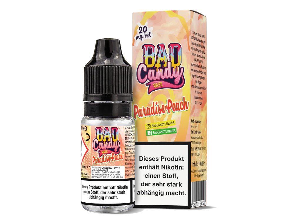 bestellen Sie noch heute Ihren Bad Candy - Paradise Peach Liquid