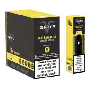 bestellen sie noch heute die Ignite - V600 Vape - Banana Ice!